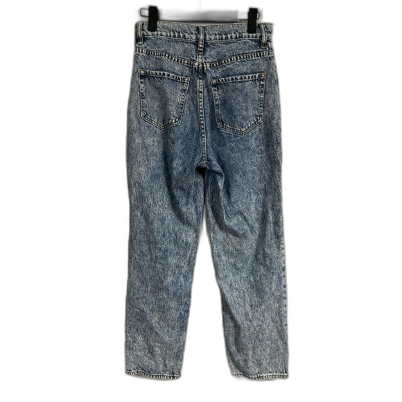 Pacsun Denim High Rise Straight Leg Acid Wash Jeans Button Fly Size 25 - Picture 4 of 8